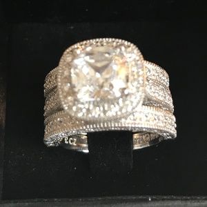 Sterling Silver CZ Wedding Rings